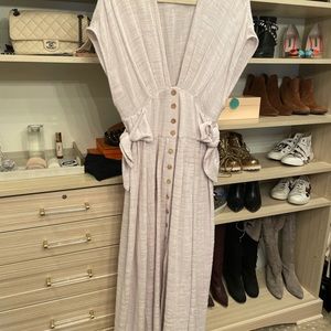 Free people linen lavender maxi